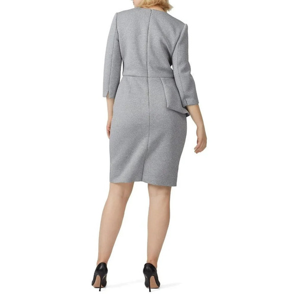 Badgley Mischka Heather Gray Scuba Dress $365 - Picture 4 of 14